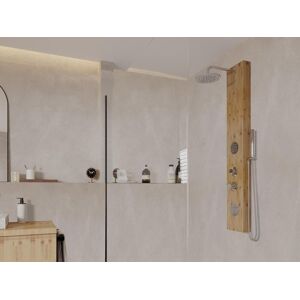 Shower & Design Colonne de douche hydromassante en bambou - 20*140 cm - SOLAL