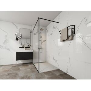 Shower & Design Receveur à poser ou encastrer en résine - Blanc - 140 x 90 cm - LYROSA