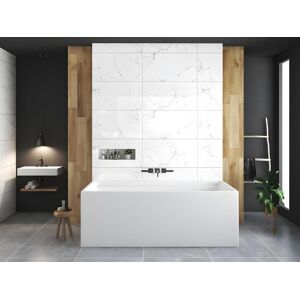 Shower & Design Baignoire îlot rectangulaire - 280 L - 170 x 75 x 60 cm - Blanche - Acrylique - ASPIUS