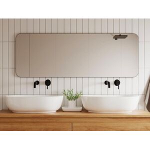 Vente-unique.com Miroir de salle de bain rectangle contour noir - 140x50 cm - DEMETRIA