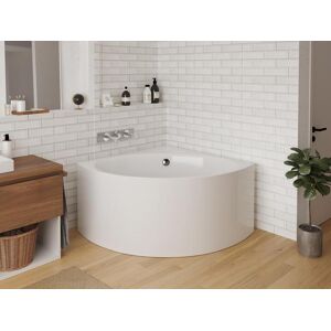 Shower & Design Baignoire d'angle - 198 L - 120 x 120 x 63 cm - Blanche - Acrylique - COBITIS