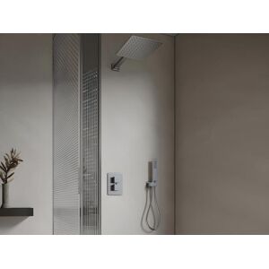 Shower Design Ensemble de douche encastrable avec mitigeur mecanique Couleur nickel brosse TOCANTIS