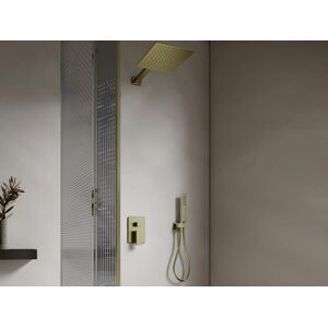 Shower Design Ensemble de douche encastrable avec mitigeur mecanique Dore finition satinee TOCANTIS