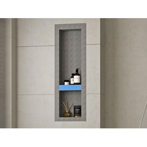 Shower Design Niche de douche a encastrer et prete a carreler avec 1 etagere 31 x 91 cm KLARA