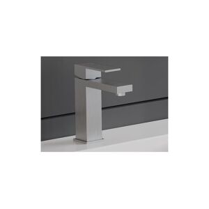 Shower & Design Robinet mitigeur mécanique carré en inox - Coloris nickel brossé - H17,3 cm - CANILAS