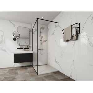 Shower Design Receveur a poser en resine avec siphon Blanc 120 x 90 cm LYROSA