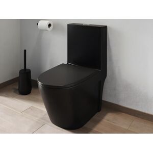 Vente-unique WC à poser noir mat en céramique - NAGILAM