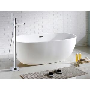 Shower Design Ensemble baignoire ilot blanche NICA robinet mitigeur sur pied HARU