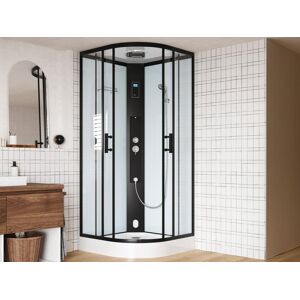 Vente-unique.com Cabine de douche a LED avec fonction Hammam - L90 x l90 x H 215 cm - SOLTARO