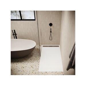 STANO Receveur de douche 90 x 180 cm extra plat LUCIA en SoliCast® surface ardoisée blanc