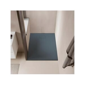 STANO Receveur de douche 90 x 120 cm extra plat PIATTO en SoliCast® surface ardoisee gris basalte