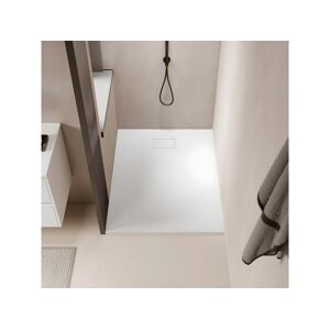 STANO Receveur de douche 90 x 120 cm extra plat PIATTO en SoliCast® surface ardoisée blanc