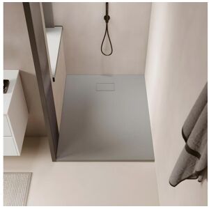 STANO Receveur de douche 90 x 120 cm extra plat PIATTO en SoliCast® surface ardoisee gris