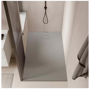 STANO Receveur de douche 90 x 160 cm extra plat PIATTO en SoliCast® surface ardoisee gris