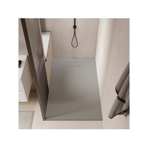 STANO Receveur de douche 90 x 160 cm extra plat PIATTO en SoliCast® surface ardoisée gris