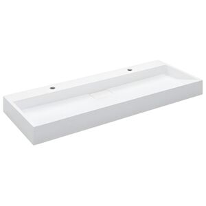 Helloshop26 Lavabo salle de bain 120 cm fonte minerale/marbre blanc 02_0002637