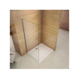 Paroi de douche a l'italienne 60x200cm en 8mm verre trempe anticalcaire, sans barre de fixation