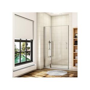 Porte de douche pivotante en 6mm verre securit anticalcaire porte de douche 106cm avec 1 element fixe Hauteur 187cm