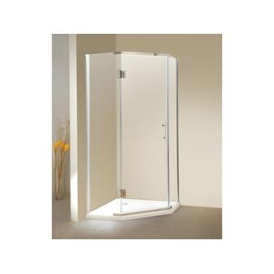 Shower & Design Paroi de douche d'angle porte battante - receveur inclus - ARDIA - 90x185 cm