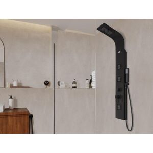 Shower & Design Colonne de douche hydromassante TYRA - noire - 20*150 cm
