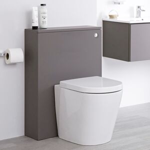 Meuble WC avec cuvette WC à poser – Gris – 60 cm - Newington