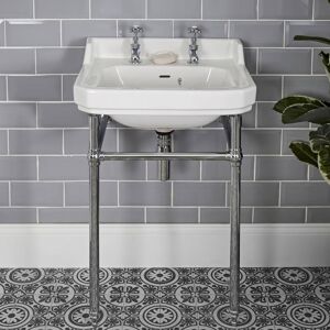 Lavabo sur colonne rétro – 56 cm x 45 cm (1 trou) - Richmond