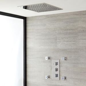 Pommeau de douche moderne – 80 cm x 50 cm – Chromé - Kubix