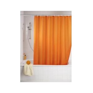 GENERIQUE Wenko 20039100 rideau de douche en textile orange anti moisissure 180x200 cm - Publicité