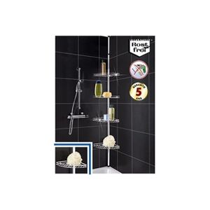 Wenko - Etagère d'angle de douche - Inox - H. 56/275 cm - Publicité