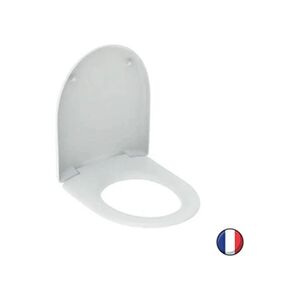 Geberit Abattant WC Renova, antibactérien, fermeture standard, fixation par le bas, Blanc - Publicité