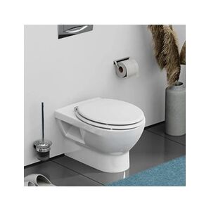 Schütte Abattant WC WHITE avec noyau en bois avec frein de chute, blanc, emballage brun e-commerce - Publicité