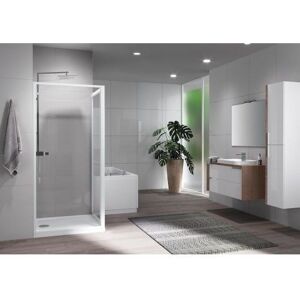 Paroi de douche fixe et réversible - Riviera 2.0 F 78-82CM V.TR BLC NOVELLINI - Publicité