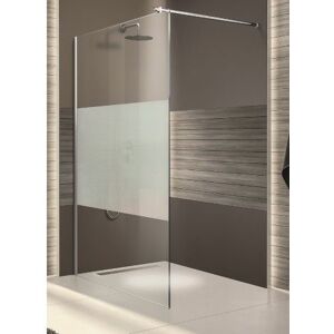 Paroi de douche fixe-barre de stabilisation - verre sérigraphié - Open 2 1000MM LEDA