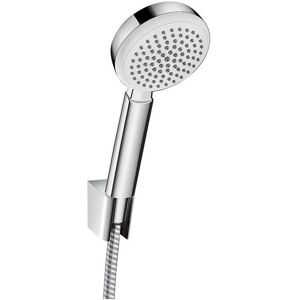 Set de douche CROMETTA 100 1jet Metaflex flexible de douche 1250 mm blanc / chrome HANSGROHE - Publicité