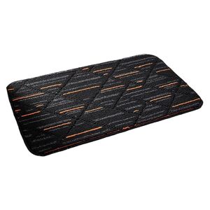 Tapis De Salle De Bain De Luxe Très Absorbant Doux Confortable Épais Tapis De Bain Anti-Dérapant Pour Toilette Baignoire Baignoire Douche Tapis Noir Orange - Publicité