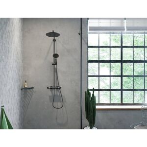 Hansgrohe Showerpipe 280 1jetavec mitigeur thermostatique noir mat - Publicité