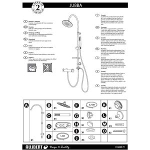 Allibert Colonne de douche design rond JUBBA - Chrom? brillant - Publicité