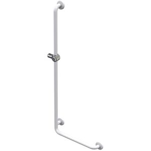 Barre d'appui douche + support douchette 450x1200 réversible blanc - AKW - 01244WH-NH - Publicité