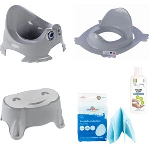 Thermobaby® Set de toilette enfant pot reducteur gris charme