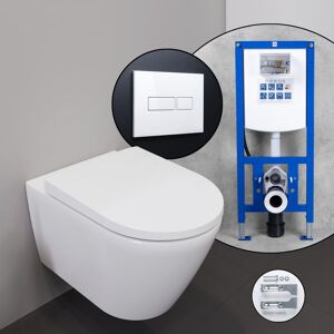 Duravit D-Neo Pack complet cuvette suspendue et bâti-support neeos,, 45770900A1+16603WH#SET,