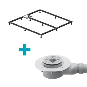 Duravit DuraSolid Set d'installation pour receveur de douche, 791108000000000+791243000000000,