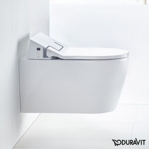 Duravit ME by Starck Cuvette murale à fond creux avec abattant WC SensoWash® Slim en set, 252859001+6110000023, - Publicité