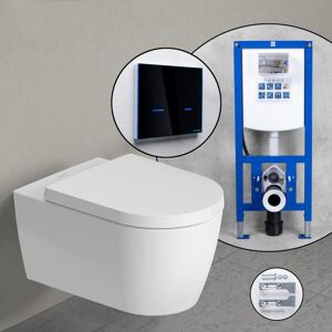 Duravit ME by Starck HygieneFlush Pack complet cuvette suspendue et bâti-support neeos,, 2579099000+16766BM#SET, - Publicité