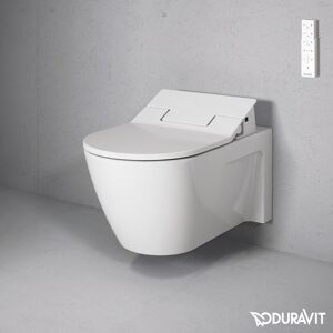 Duravit Starck 2 Cuvette murale à fond creux avec abattant WC SensoWash® Slim en set, 25335900+6110000023, - Publicité