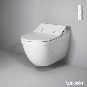 Duravit Starck 3 Cuvette murale à fond creux avec abattant WC SensoWash® Slim en set, 222659001+6110000023, - Publicité
