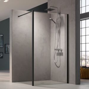 Kermi Paroi de douche à l’italienne XB avec renfort de stabilisation évolutif, XBWDR120203AK, XBWDR