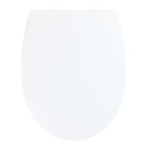 WENKO Abattant Premium Tilos Abattant WC avec système d'abaissement automatique, fixation hygiénique Fix-Clip, Thermoplastique, 36.5 x 45 cm, Blanc - Publicité