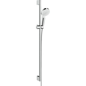 Hansgrohe Crometta Set de douche Vario avec barre Unica'Croma 90 cm, blanc/chromé, 26536400 - Publicité