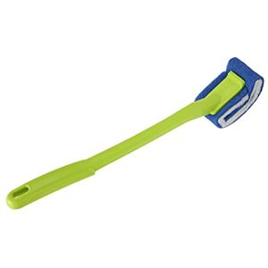 HURRISE Brosse de Toilette, Outil de Récurage de Nettoyage de Salle de Bain de Conception Incurvée à Poils Doux (Vert) - Publicité