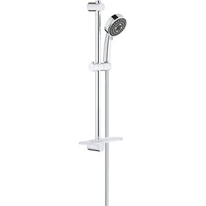 Grohe Ensemble de douche Vitalio Comfort 100, pommeau de douche Vitalio Comfort 3 jets, barre de 600mm, flexible tuyau de douche VitalioFlex 1750mm, chromé, 26097000 (Import Allemagne) - Publicité